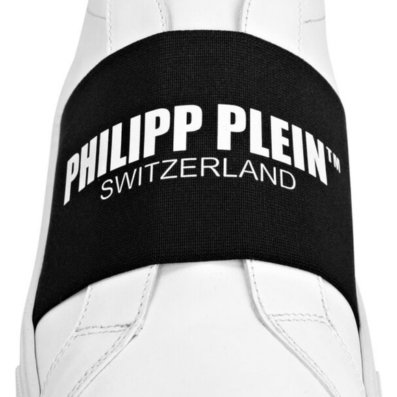PHILIPP PLEIN Men Leather Low Top Sneaker White Size 45 - Picture 3 of 4